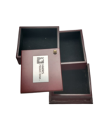 Harris Private Bank Wooden Rotatable Jewelry Box 3 Drawer Swivel Organizer - £21.77 GBP