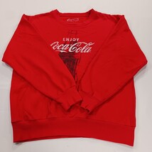 Coca-Cola Sweatshirt Men’s Size M Red Cotton Blend Crewneck Enjoy Coke Chest 42" image 14