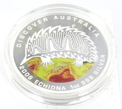 1 Oz Silver Coin 2009 $1 Australia Discover Australia Proof Coin - Echidna - £107.96 GBP