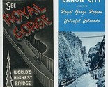 Canon City Colorado &amp; Royal Gorge World&#39;s Highest Bridge Brochures 1950&#39;s - £17.42 GBP
