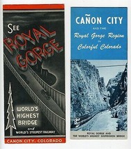 Canon City Colorado &amp; Royal Gorge World&#39;s Highest Bridge Brochures 1950&#39;s - £17.08 GBP