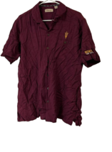 Chiliwear Men&#39;s Arizona Sun Devils Button Down Short Sleeve Polo, Maroon... - £15.02 GBP