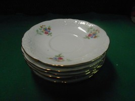  Beautiful WAWEL China-Made in Poland &quot;Rose Garden&quot; Set of 6 SAUCERS - £7.46 GBP