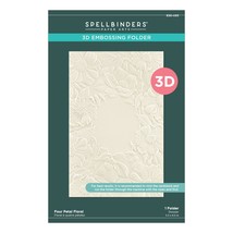 Spellbinders 3D Embossing Folder 5.5&quot;x8.5&quot;-Four Petal Floral - £14.89 GBP