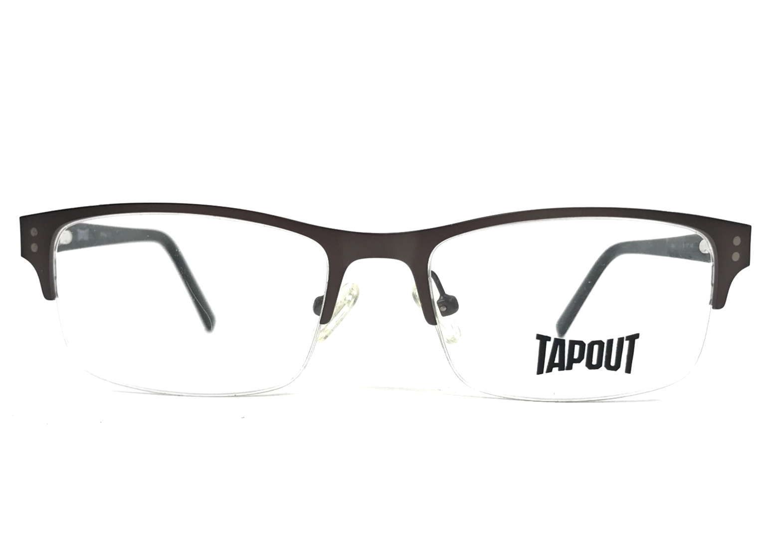 Tapout Brille Rahmen TAP840 015 Grau Schwarz Rechteckig Halbe Felge 53-1... - $49.48