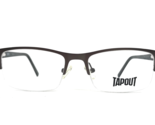 Tapout Brille Rahmen TAP840 015 Grau Schwarz Rechteckig Halbe Felge 53-1... - $49.48