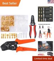 Premium 640Pcs Quick Splice Spade Connector Kit with Crimping Tool - Gol... - $60.64 CAD