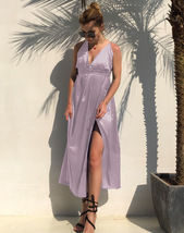 V-neck Halter Beach Dress  - $46.91