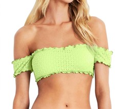 Seafolly off the shoulder bikini top in SEA NEON GREEN - £69.98 GBP