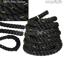 Battle Rope 1.5&quot; 30Ft Fitness Undulation Excercise Rope Ergonomical Prot... - £51.15 GBP