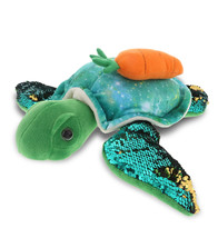 Happy Easter Sea Turtle Space Sequin Plush With Carrot Plush - 12.5&quot; - £35.67 GBP