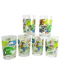 Set 6 McDonald&#39;s Disney 100 Years of Magic 2001 Glass Tumblers Animal Kingdom - £33.88 GBP