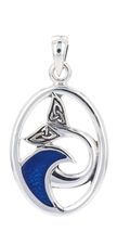 Jewelry Trends Celtic Whale Tail Ocean Wave Sterling Silver Pendant - $69.99