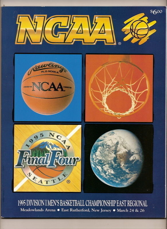 1995 NCAA championship Program East Regional East Rutherford Sweet 16 El... - $45.37