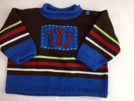Hanna Andersson Baby Boy&#39;s Sweater, Happy Horseshoes, 70cm, US 6-12m, Excellent! - £18.95 GBP