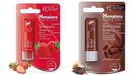 Combo Himalaya Strawberry Shine+ Rich Cocoa Butter Lip Care Lip Balm 4.5gm Each - £11.58 GBP