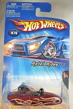 2005 Hot Wheels #76 Rebel Rides 1/5 OUTSIDER Red Black-Figures China Base Varia - £6.83 GBP