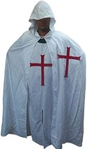 Medieval Crusader LARP Cosplay Costume Templar Knights Tunic CAPE Cross Cloak AB - £63.37 GBP