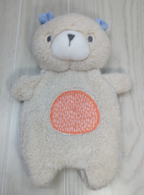 Ingenuity Nate Flat Teddy Bear Bean Bag baby Plush cream beige flat orange tummy - £7.04 GBP