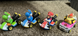 Nintendo Mario Kart Hot Wheels 2018 Die Cast Lot Racers Lot 4 Bowser Yoshi - £31.62 GBP