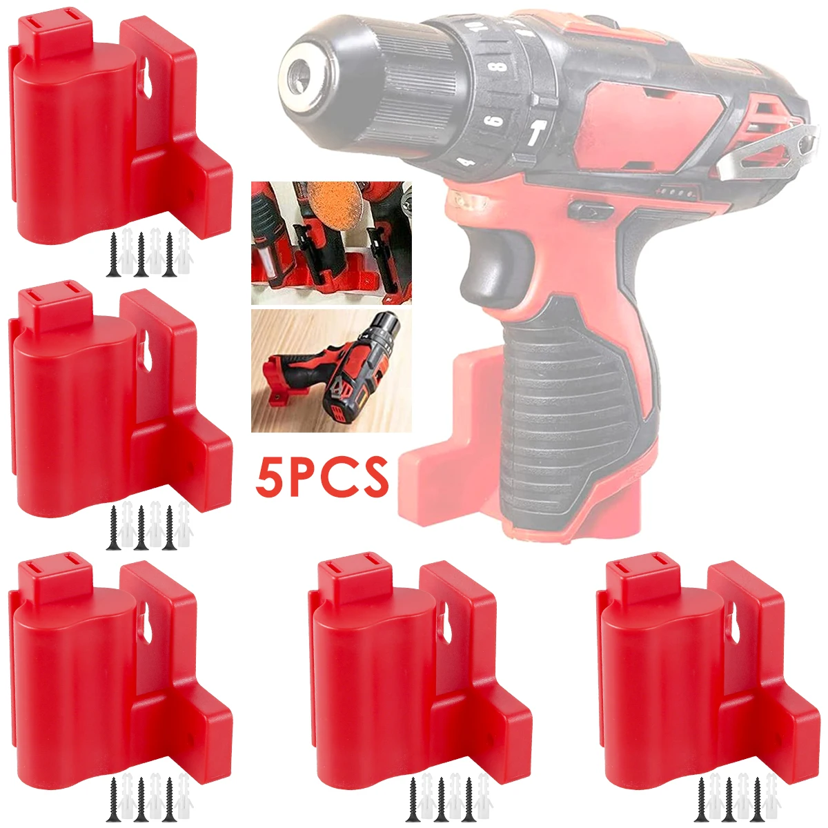 5Pcs Tool Holder Mount Tool Mount Tools Drill Mount Holder Durable Tool Holder D - £89.14 GBP