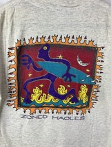 Vintage Surf T Shirt Zoned Haoles Single Stitch Gray Beach Large USA 90s - $39.99