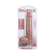 RealRock Extra Long 15 in. Dildo with Balls Tan - $125.94