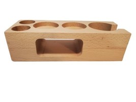 Wooden Coffee Tamping Station Multifunctional Tamper Base - £26.12 GBP