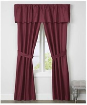 Prescott 5-Piece Insulated Window Treatment Set Burgundy 80" W x 63" L - £28.60 GBP