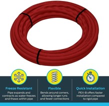 PEX Flexible Tubing 3/4&quot; x 25&#39; ft PEX-B 160-PSI Red - SharkBite U870R25 - $24.74