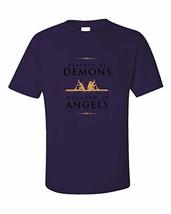 Stalked by Demons Guarded by Angels - Unisex T-Shirt Purple - £23.73 GBP
