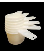 Vintage Tupperware Measuring Cup Set Sheer White Complete Set of Six - $36.96 CAD