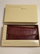 Essentials by Rolfs Womens Genuine Leather Wallet/Checkbook w/Box New - £18.04 GBP