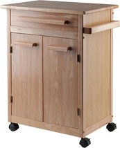 Kitchen Cabinet Storage Cart In Natural Wood With One Drawer That Is Lovely. - £131.77 GBP