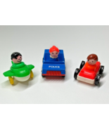 VTG Fisher Price Little People Toy Vehicles Set of 3 Police Car Airplane... - $322.93 MXN