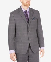 Sean John Msalisbury Men&#39;s Classic-Fit Check Suit Separate Jacket GreyPu... - £55.30 GBP