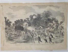 Rebels Evacuating Mechanicsville Under Fire Harper&#39;s Weekly Civil War 18... - $15.15