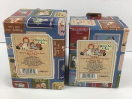 2 Raggedy Ann &amp; Andy Enesco Figurines Resin Simon Schuster Box Only No Figures - £7.49 GBP