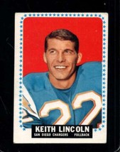 1964 TOPPS #164 KEITH LINCOLN GOOD+ CHARGERS *X109713 - $3.19
