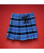 Scottish Kilt Wool Blue Tartan Plaid Women’s Ladies Girls Size 30 Tailor... - $895.10 MXN