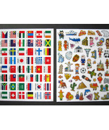 TEACHING TREE Flags &amp; Native Costumes Stickers (2 Sheets) Poster World M... - £7.03 GBP