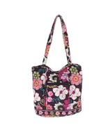 Vera Bradley Libby Purse Shoulder Tote Bag in Mod Floral Pink Brown 2007... - $485.46 MXN