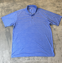Architect Performance Polo Men&#39;s 2XLT Blue Short Sleeve Golf Shirt - £12.07 GBP