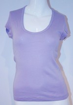 Splendid Light Violet Round Neck Top Shirt Cotton Modal Blend - Free Shipping - £51.53 GBP