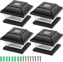 SUNWIND Solar Post Cap Lights Outdoor- 4 Pack LED Fence Post Lights for 4X4 5X5  - £32.19 GBP
