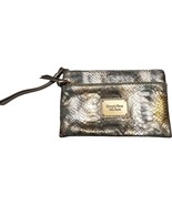 Simply Vera Wang Metallic Snakeskin Wristlet Womens Multicolor Zipper Po... - $18.49
