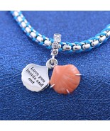 Sterling silver Coral-coloured Shell Double Dangle Charm 793821C01 - $18.60
