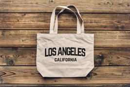 Jumbo Size Vintage Style Retro City Cotton Canvas Tote Bags (Los Angeles) - £13.58 GBP