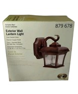 Hampton Bay Exterior Wall Lantern Light  Copper Finish Clear Seeded Glas... - $558.42 MXN