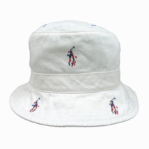 Polo Ralph Lauren Americana Embroidered Pony Bucket Hat Adult Size L/XL NEW - $44.99
